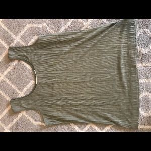 Sparkley Olive green tank top